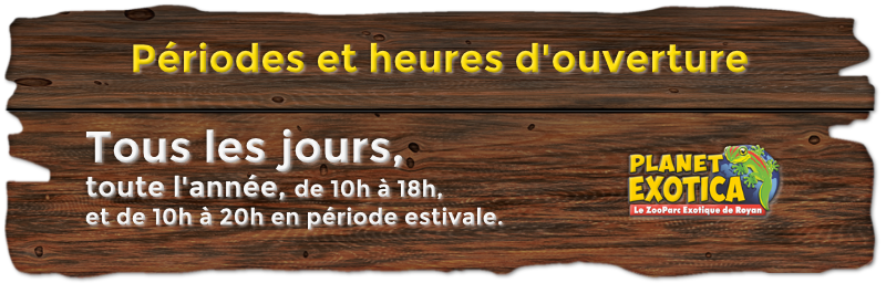 Jours et heures d'ouverture