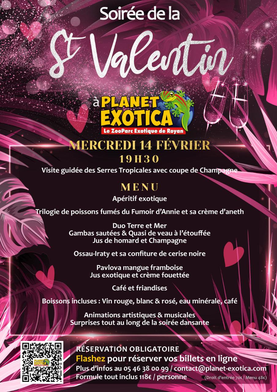 Affiche St Valentin Exotica 2024 Exotica