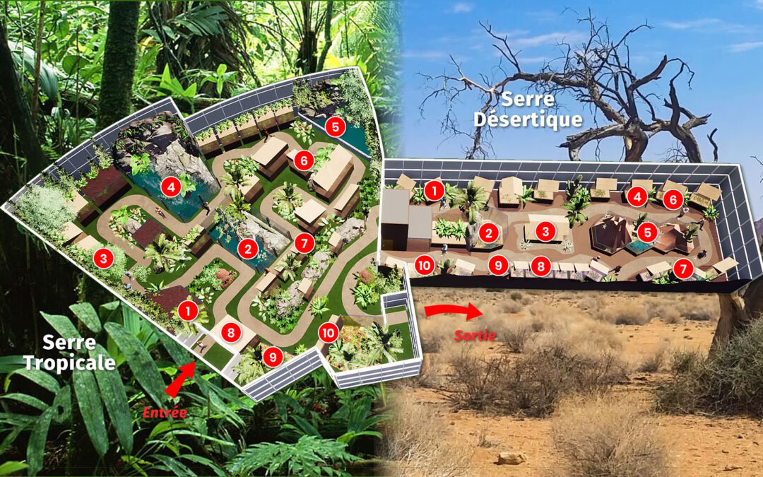 Plan des serres Planet Exotica