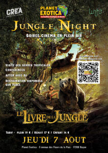 Soirée cinéma Jungle Night - Planet Exotica Royan