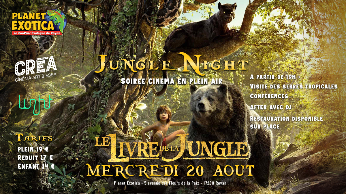 Soire Cinéma de plein Jungle Night - Palanet Exotica Royan